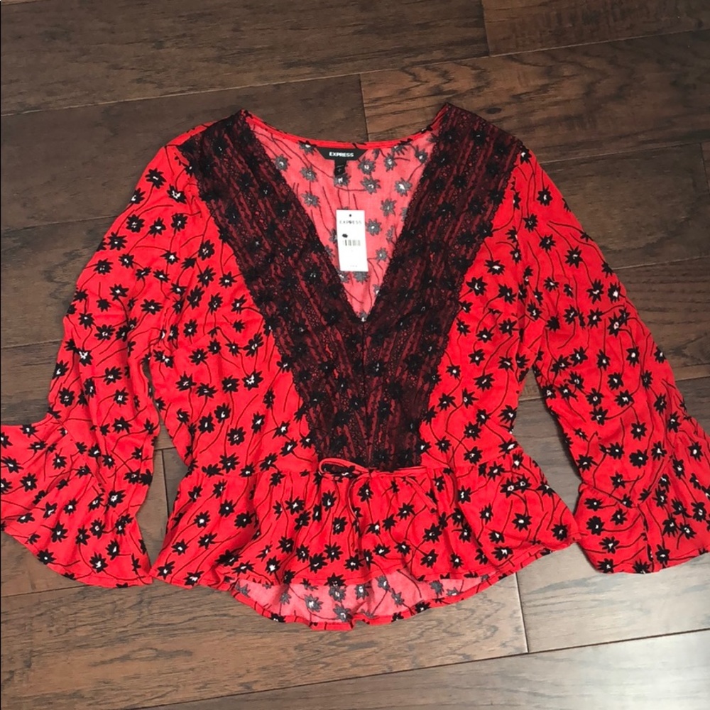 Express Peplum 3/4 sleeve blouse